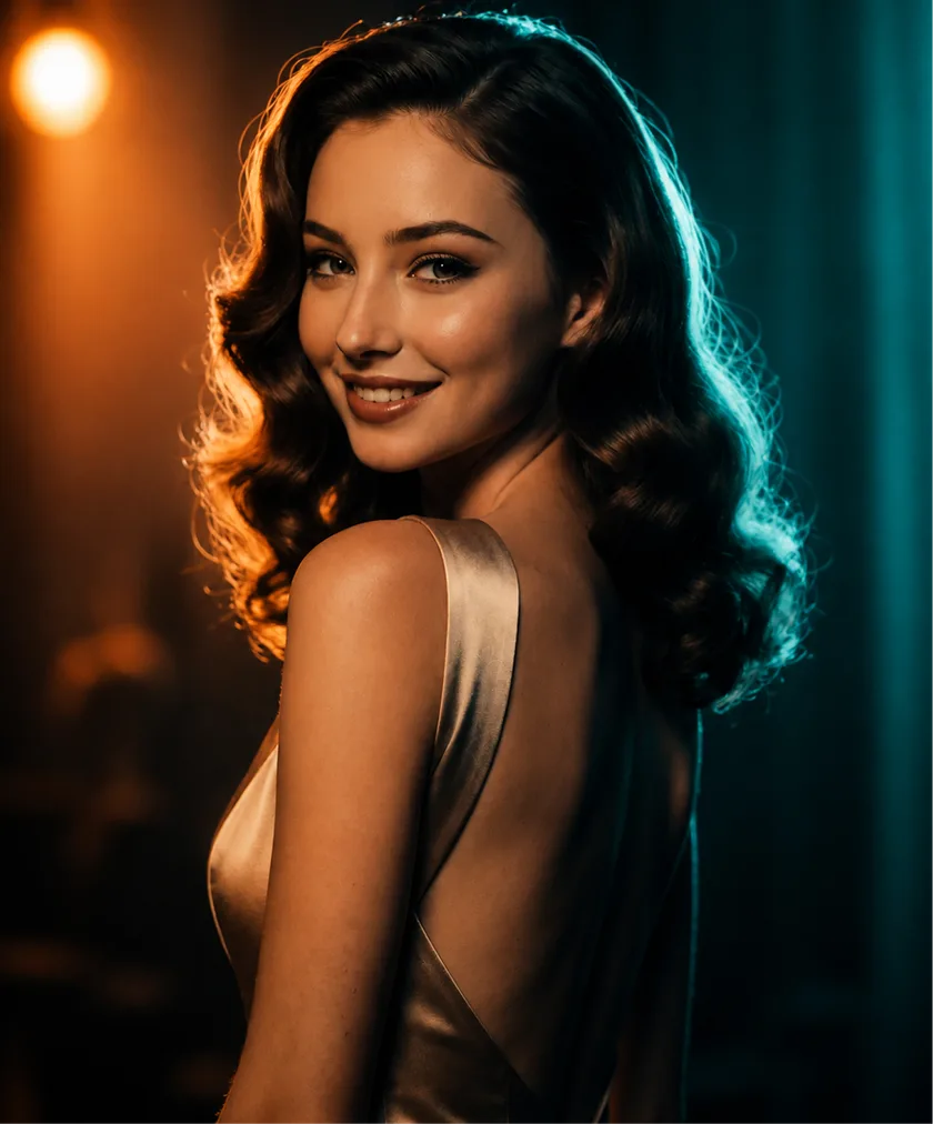 Portrait generated by Lensie in the Cinematic teal and orange style