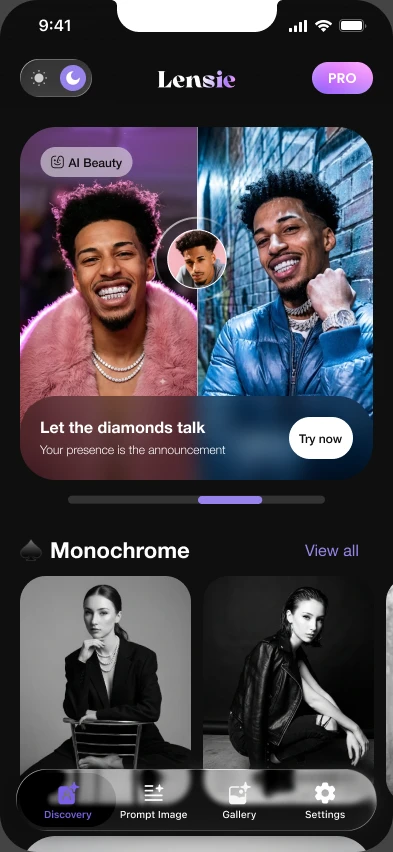 Lensie discovery feed